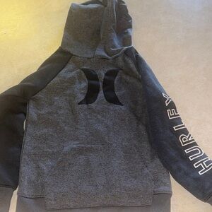 Hurley Charcoal and Black Logo Hoodie